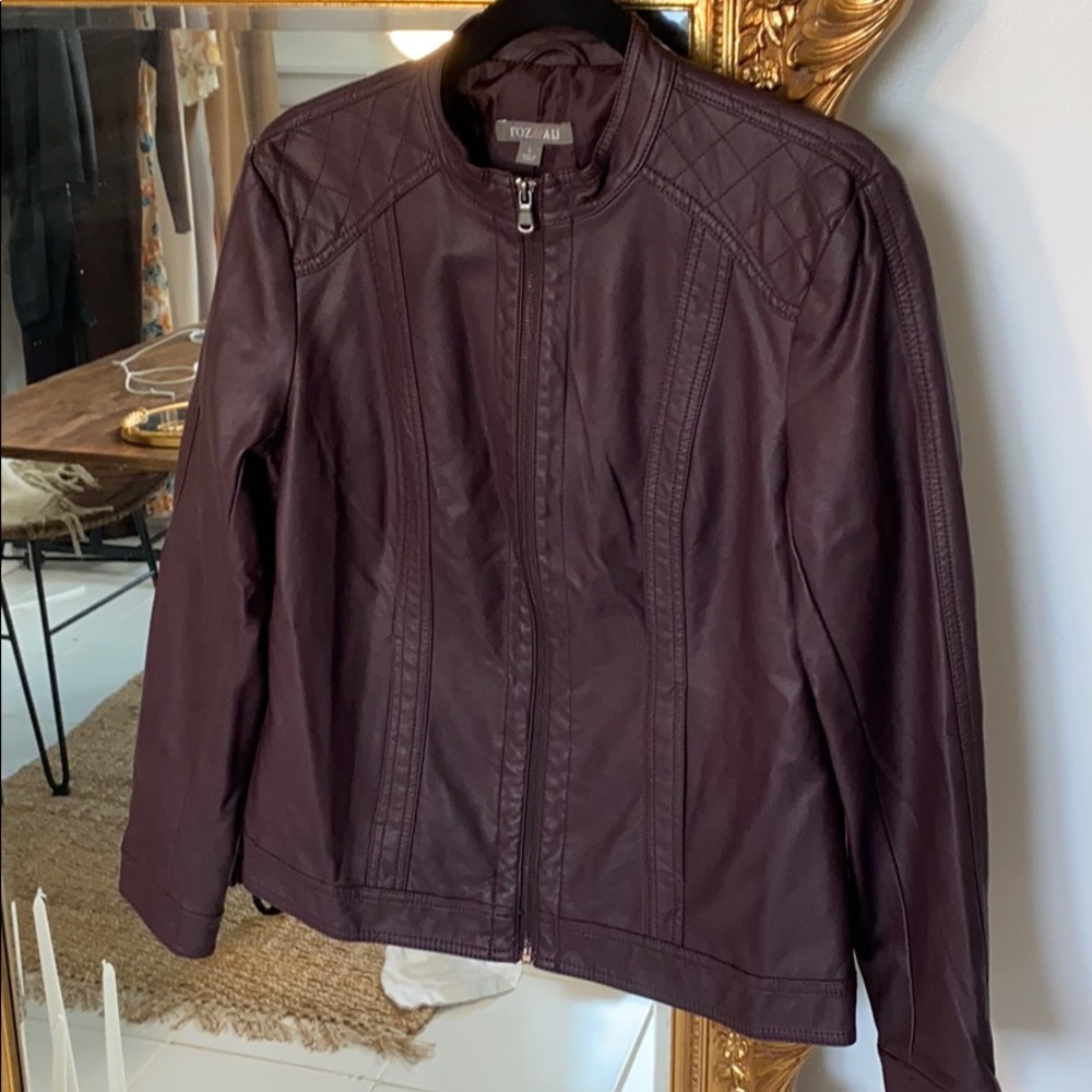 RoZ & Ali purple faux leather jacket